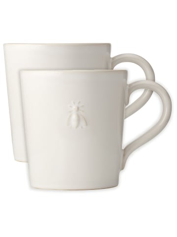 La Rochère France 2-delige set: koffiekoppen "Bee" crème - 520 ml