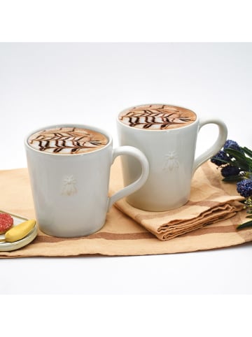 La Rochère France 2er-Set: Kaffeetassen "Bee" in Creme - 520 ml