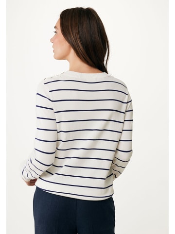 Mexx Pullover in Weiß/ Dunkelblau