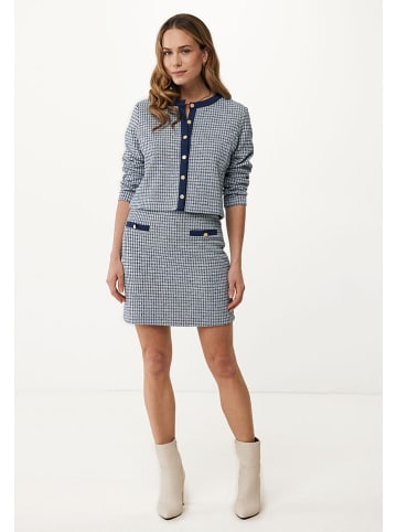 Mexx Cardigan in Dunkelblau/ Weiß