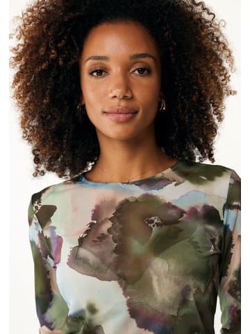 Mexx Longsleeve in Dunkelgrün/ Hellblau