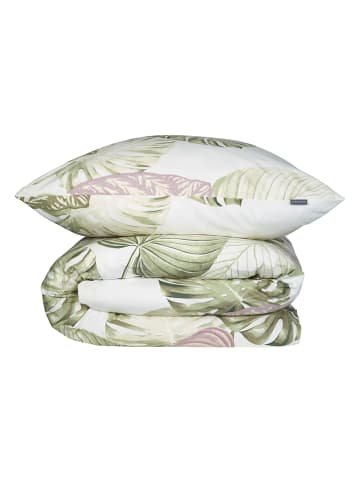 Schiesser Renforcé beddengoedset "Bretta" wit/groen
