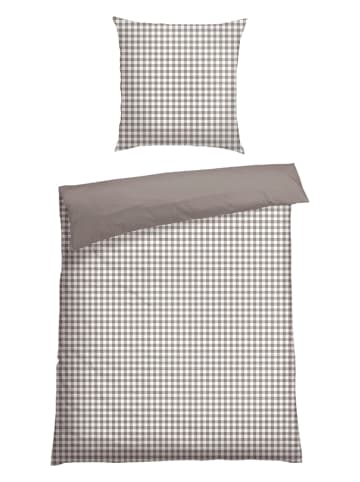 Schiesser Renforcé beddengoedset "Vichy" grijs/wit