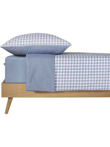 Schiesser Renforcé beddengoedset "Vichy" blauw/wit