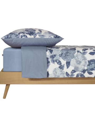 Schiesser Renforcé beddengoedset "Elisa" blauw/wit