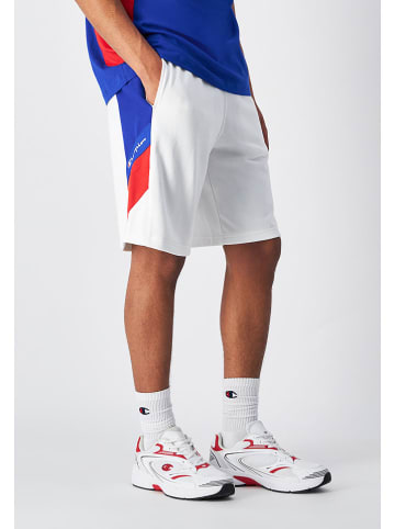 Champion Shorts in Weiß/ Dunkelblau/ Rot