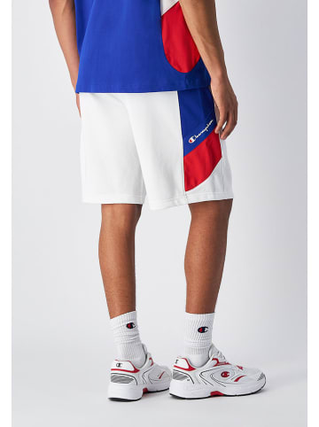 Champion Shorts in Weiß/ Dunkelblau/ Rot