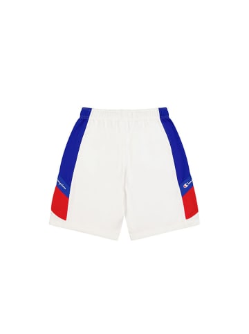Champion Sweatshorts in Weiß/ Dunkelblau/ Rot
