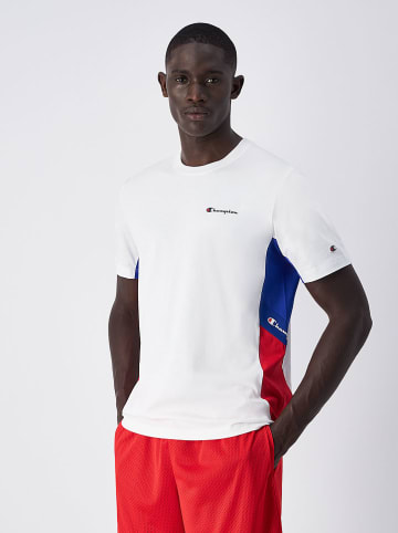 Champion Shirt in Weiß/ Rot/ Blau