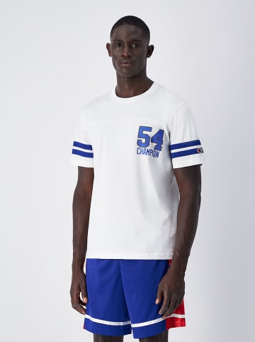 Champion Shirt in Weiß/ Blau