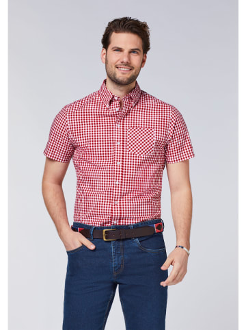 Polo Sylt Hemd - Regular fit - in Rot/ Weiß
