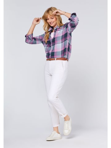 Polo Sylt Blouse - regular fit - lichtroze/turquoise/donkerblauw