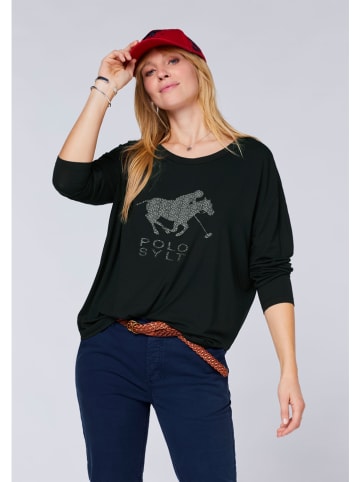 Polo Sylt Longsleeve in Schwarz
