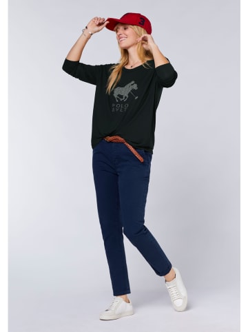 Polo Sylt Longsleeve in Schwarz