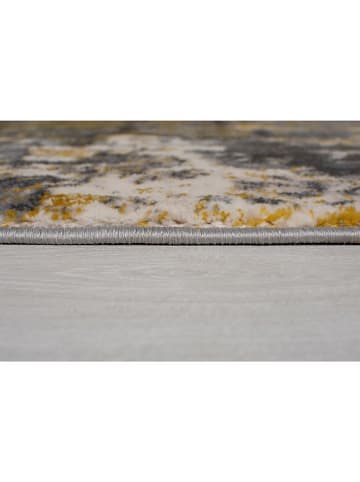 Flair Rugs Laagpolig tapijt "Wonderlust" grijs/mosterdgeel