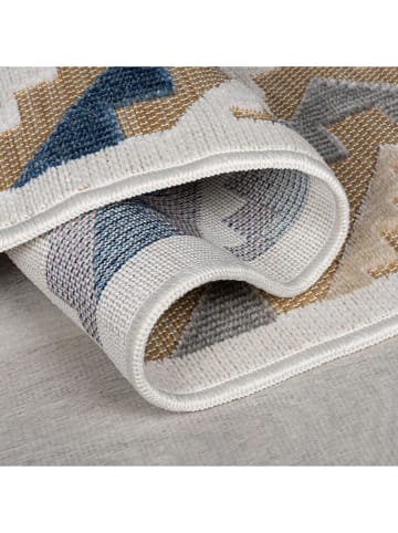 Flair Rugs Outdoor-Tepich "Zion" in Creme/ Beige/ Blau