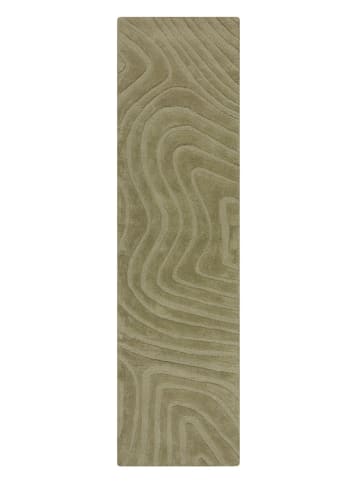 Flair Rugs Wollen loper "Mesmerise" kaki