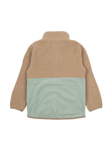 mikk-line Fleecejacke in Mint/ Hellbraun