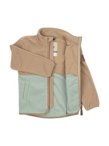 mikk-line Fleecejacke in Mint/ Hellbraun