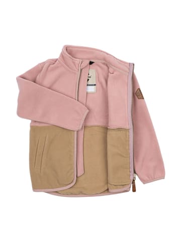 mikk-line Fleece jas lichtroze/lichtbruin