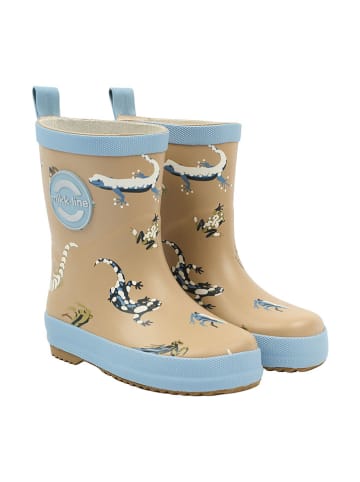 mikk-line Gummistiefel in Hellblau/ Beige