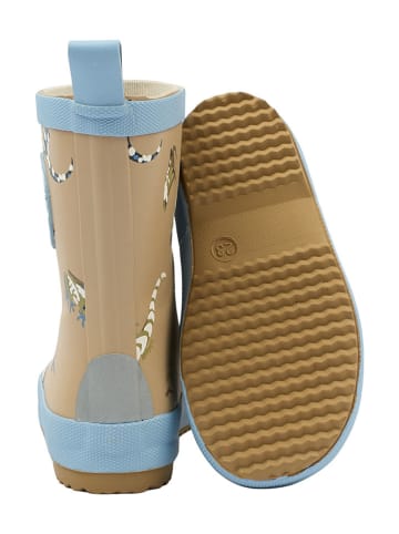mikk-line Gummistiefel in Hellblau/ Beige