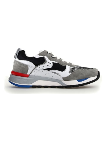 Voile Blanche Skórzane sneakersy w kolorze szaro-białym