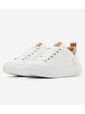 ALEXANDER SMITH Leder-Sneakers in Weiß/ Hellbraun