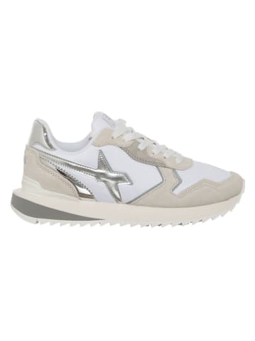 W6YZ Leder-Sneakers in Weiß/ Silber