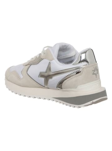 W6YZ Leder-Sneakers in Weiß/ Silber