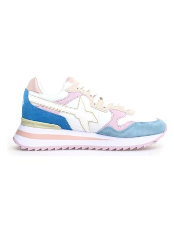 W6YZ Leder-Sneakers  in Weiß/ Rosa