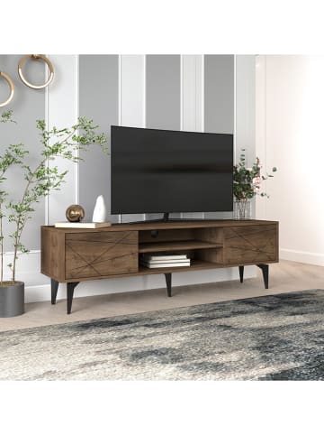 Evila TV-Regal "Brendon" in Braun - (B)160 x (H)48,2 x (T)39,6 cm