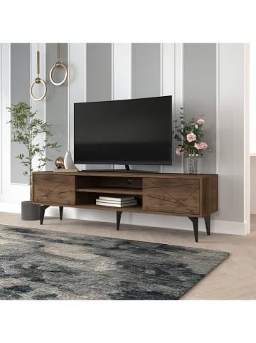Evila TV-Regal "Brendon" in Braun - (B)160 x (H)48,2 x (T)39,6 cm