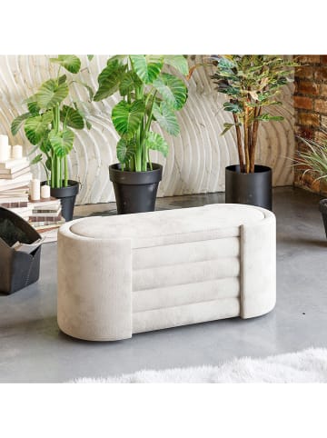 Evila Aufbewahrungsbank in Creme - (B)105 x (H)42 x (T)42 cm