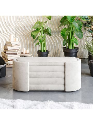 Evila Aufbewahrungsbank in Creme - (B)105 x (H)42 x (T)42 cm