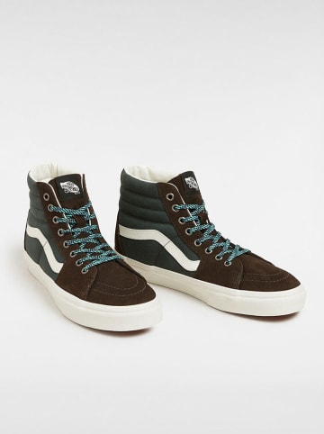 Vans Leder-Sneakers "SK8 Hi" in Braun/ Grün