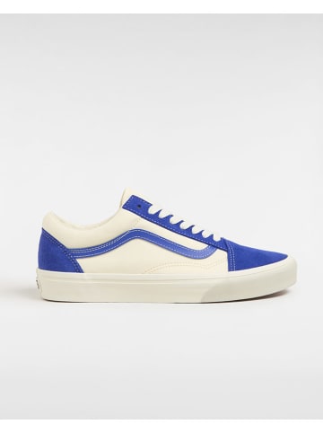 Vans Leder-Sneakers in Creme/ Blau