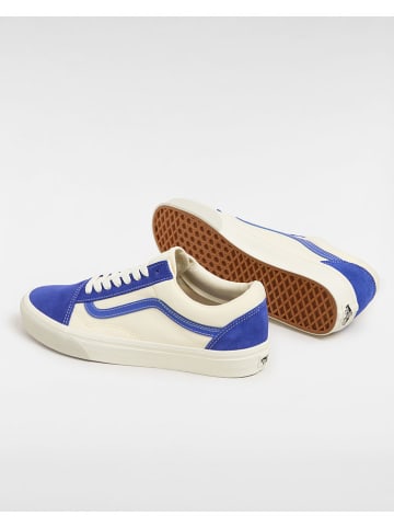 Vans Leder-Sneakers in Creme/ Blau