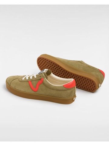 Vans Leder-Sneakers in Khaki