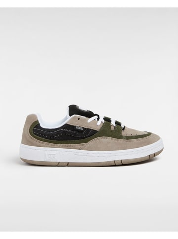 Vans Leder-Sneakers in Beige/ Khaki/ Khaki