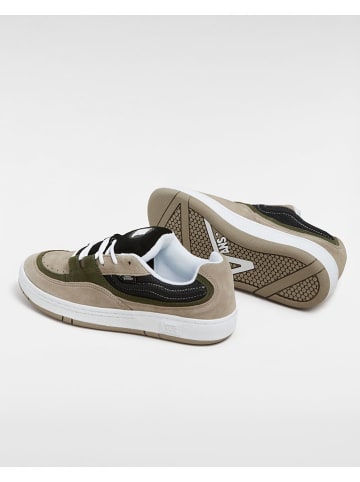 Vans Skórzane sneakersy w kolorze beżowo-oliwkowym