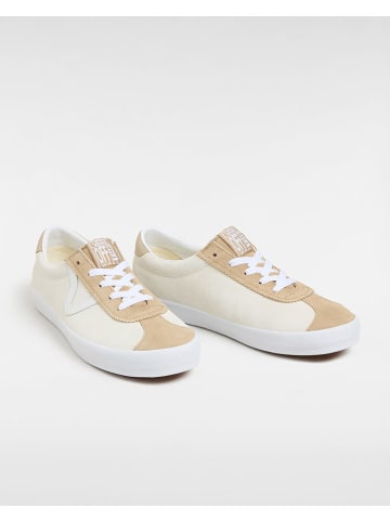 Vans Skórzane sneakersy w kolorze kremowo-beżowym