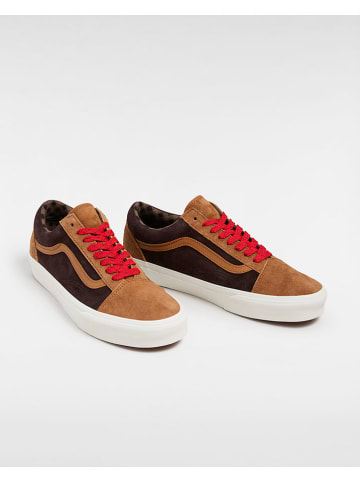 Vans Leder-Sneakers in Schwarz/ Hellbraun