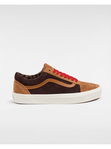 Vans Leder-Sneakers in Schwarz/ Hellbraun