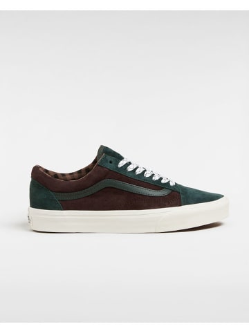 Vans Leder-Sneakers in Braun/ Grün