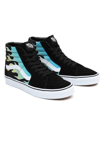 Vans Leder-Sneakers in Schwarz/ Türkis