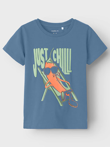 name it 2-delige set: shirts "Dean" blauw/wit