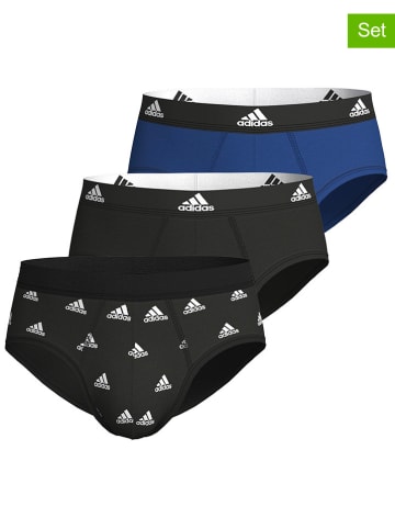 adidas 3er-Set: Slips in Schwarz/ Blau