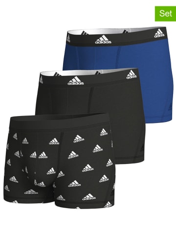 adidas 3-delige set: boxershorts zwart/blauw