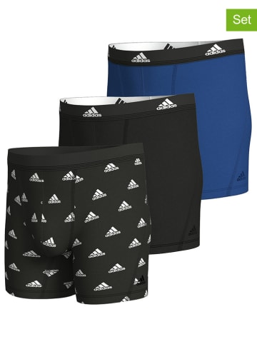 adidas 3er-Set: Boxershorts in Schwarz/ Blau
